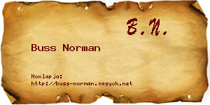Buss Norman névjegykártya